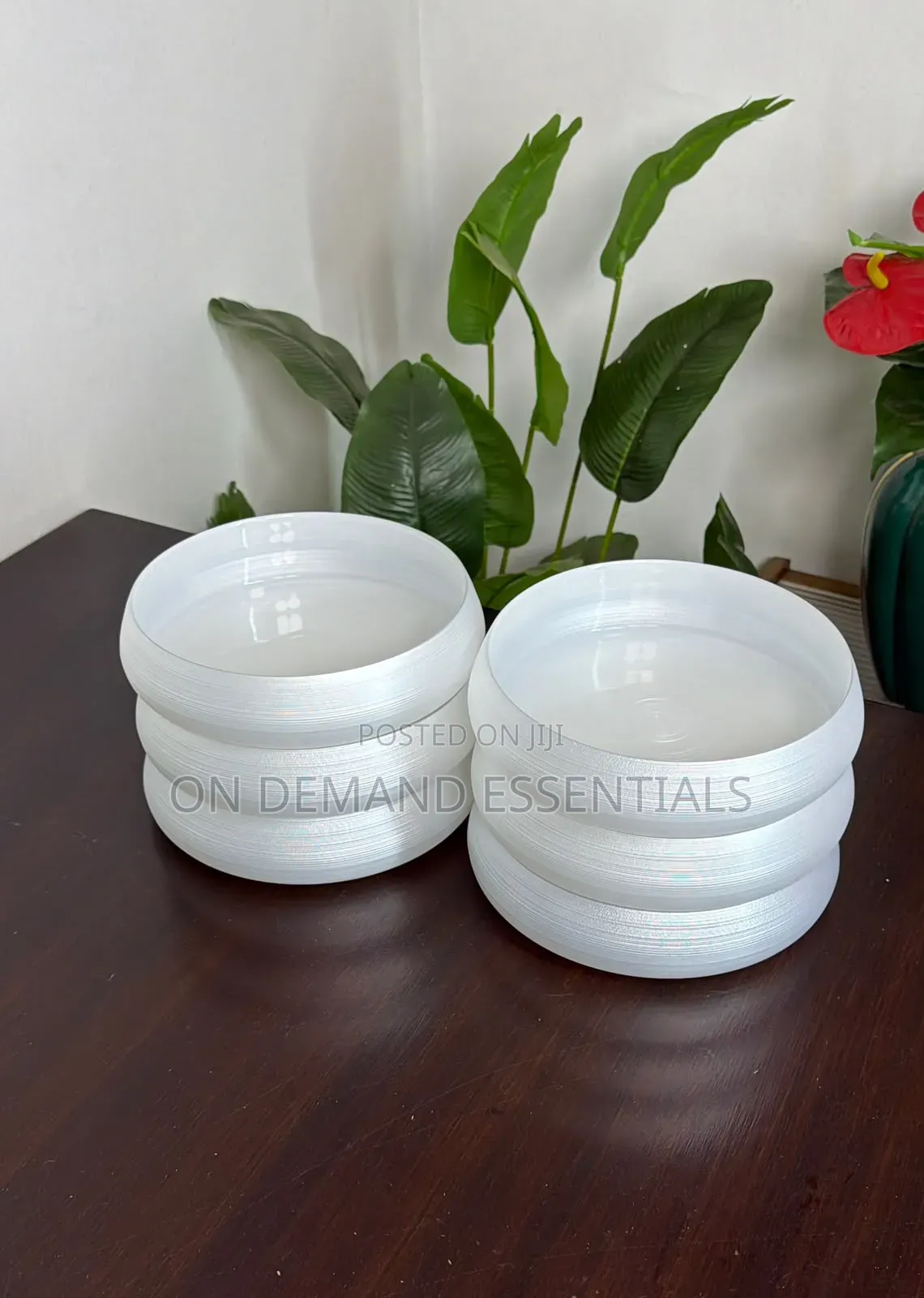 Frosted, Rippled,handcrafted Crystal Glass Dinner Plates