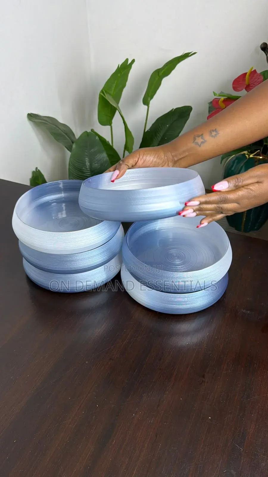 Smoky Ombre Glass Plate
6pc