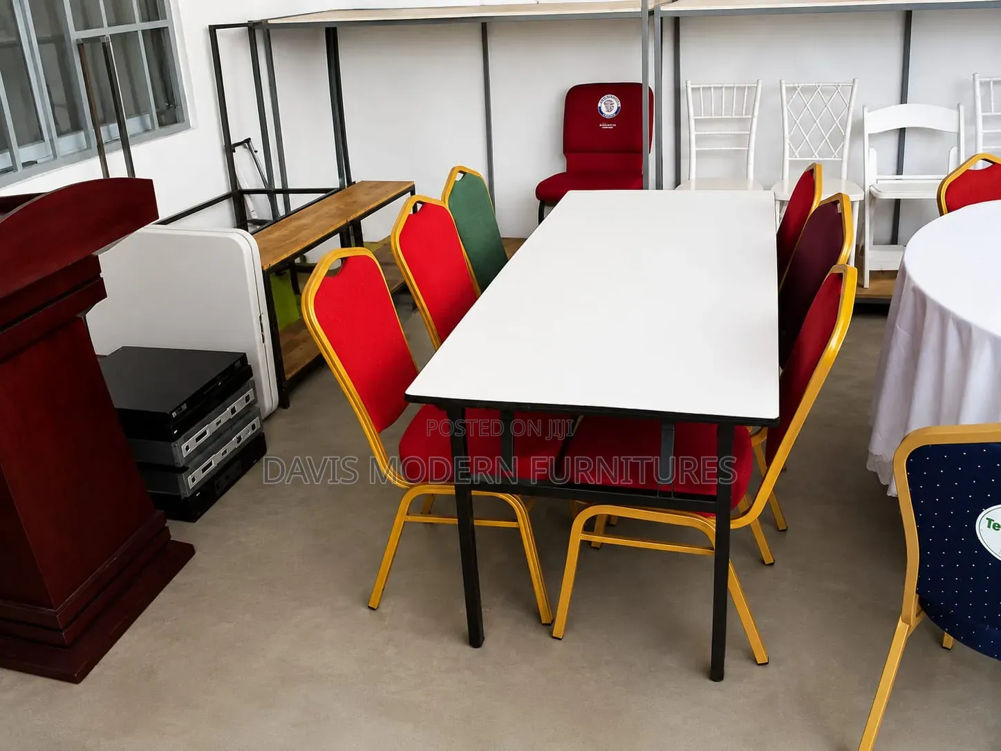 Rectangular Folding Banquet Table With Chairs
