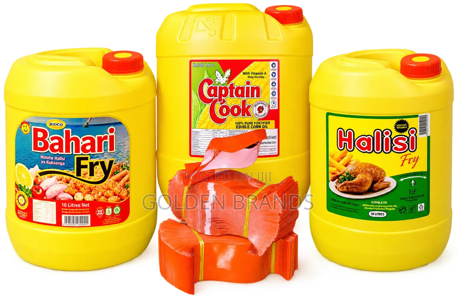 Plain Orange Heat Shrink Seals for Cooking Oil Containers