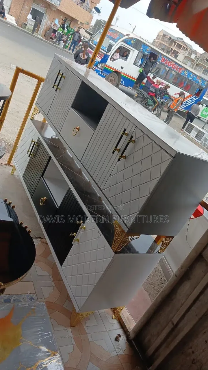 Modern Grey TV Stand