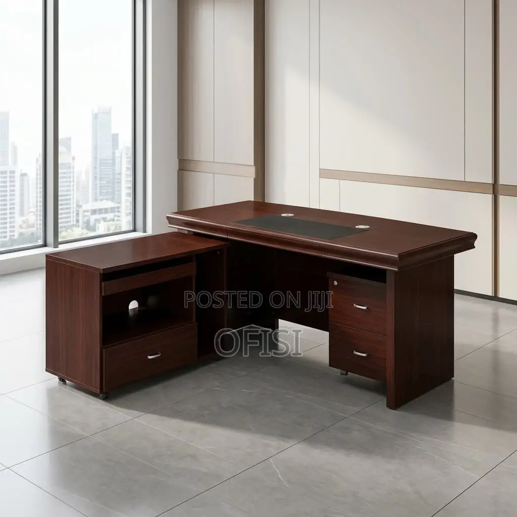 Office Desk; 1.4m Mahogany Executive Desk