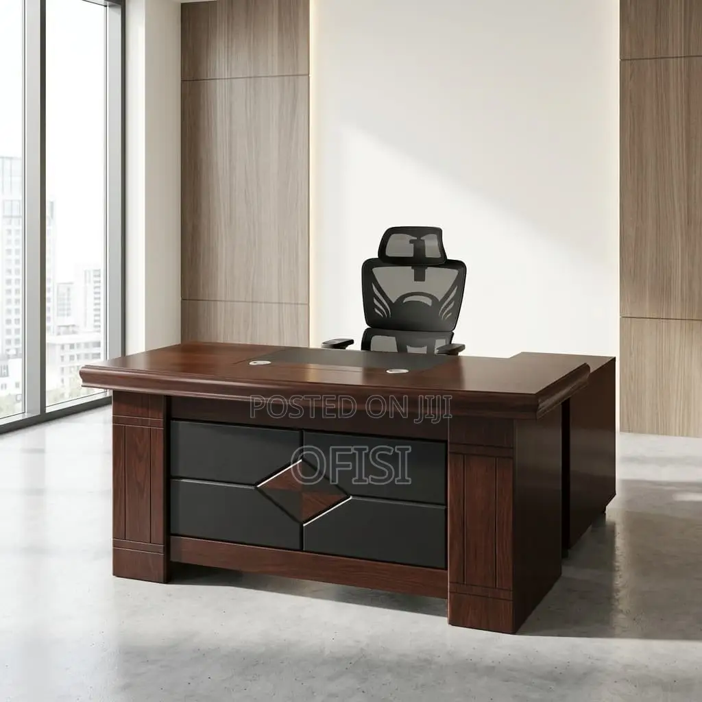 Office Desk; 1.4m Mahogany Executive Desk