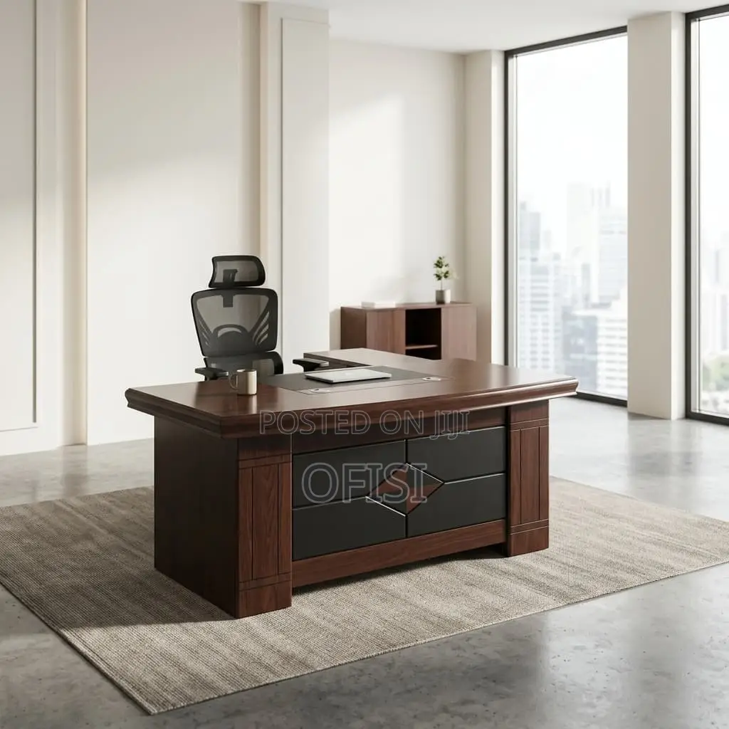 Office Desk; 1.4m Mahogany Executive Desk