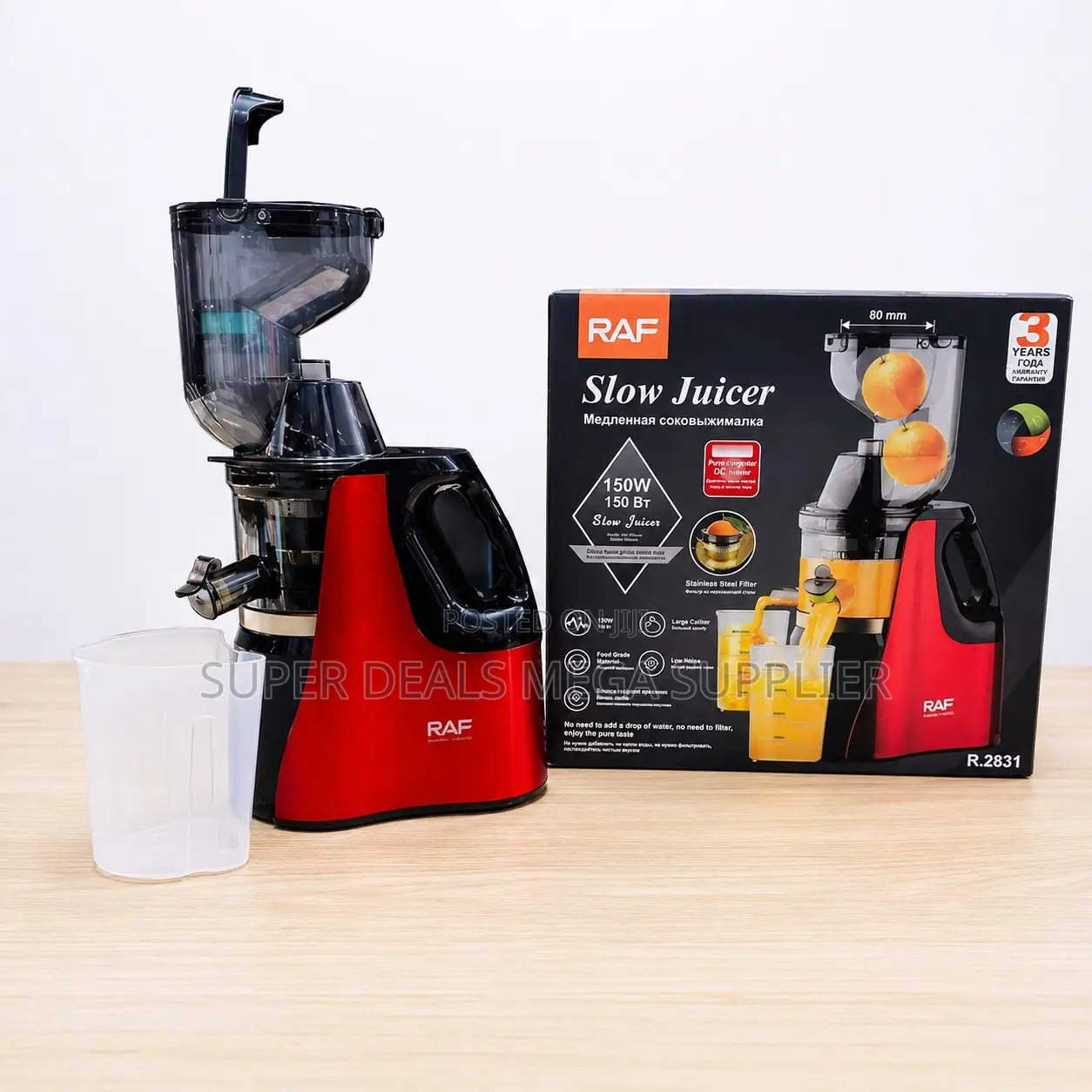 Premium Quality RAF R.2831 400Ml Slow Juicer Juice Extractor