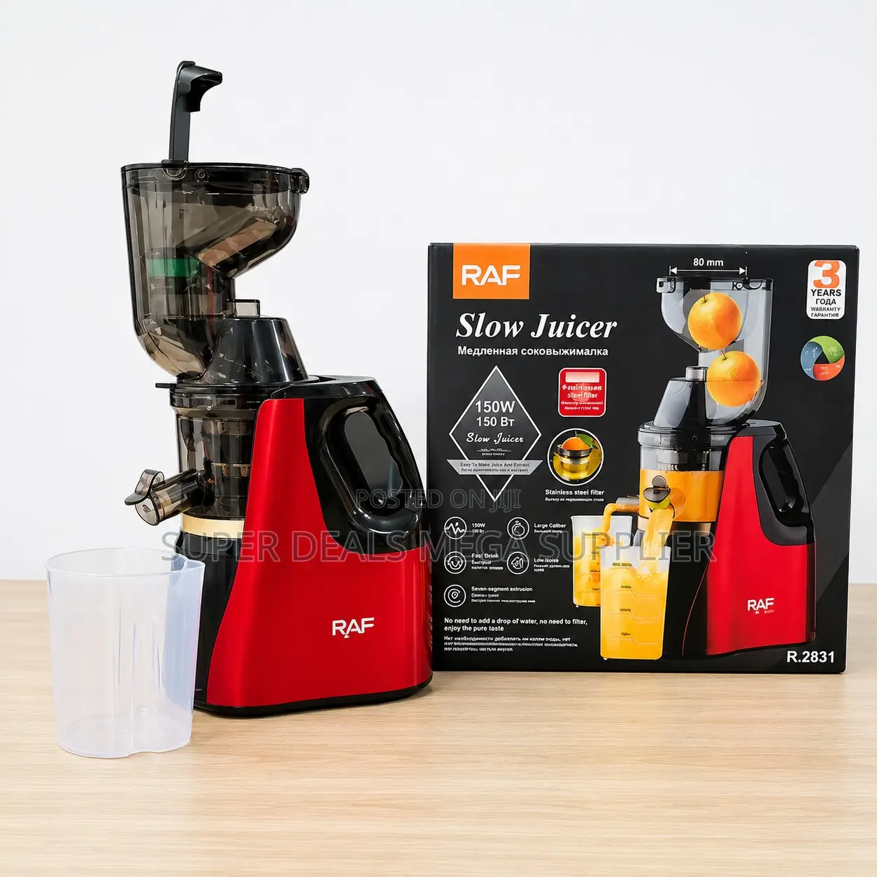 Stable Performance RAF R.2831 400Ml Slow Juicer Juice Extractor