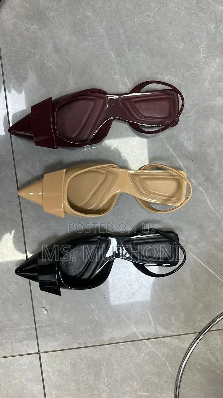 Comfy Glossy Pointed-Toe Slingback Flats Size 37-42