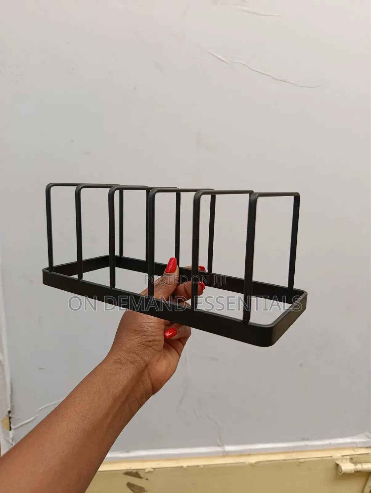 Quality Metallic Dish Rack/Plate Holder. 5slot Black