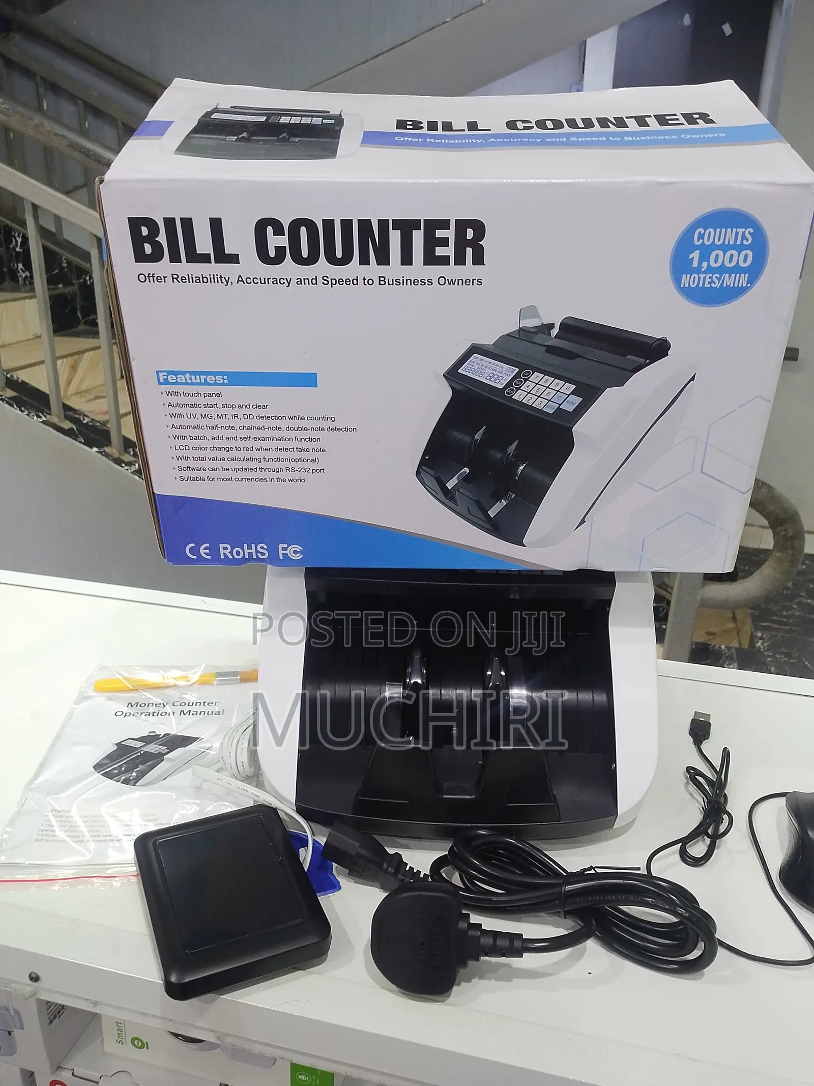 Automatic Detecting With UV Bill Counter Machine High Quality