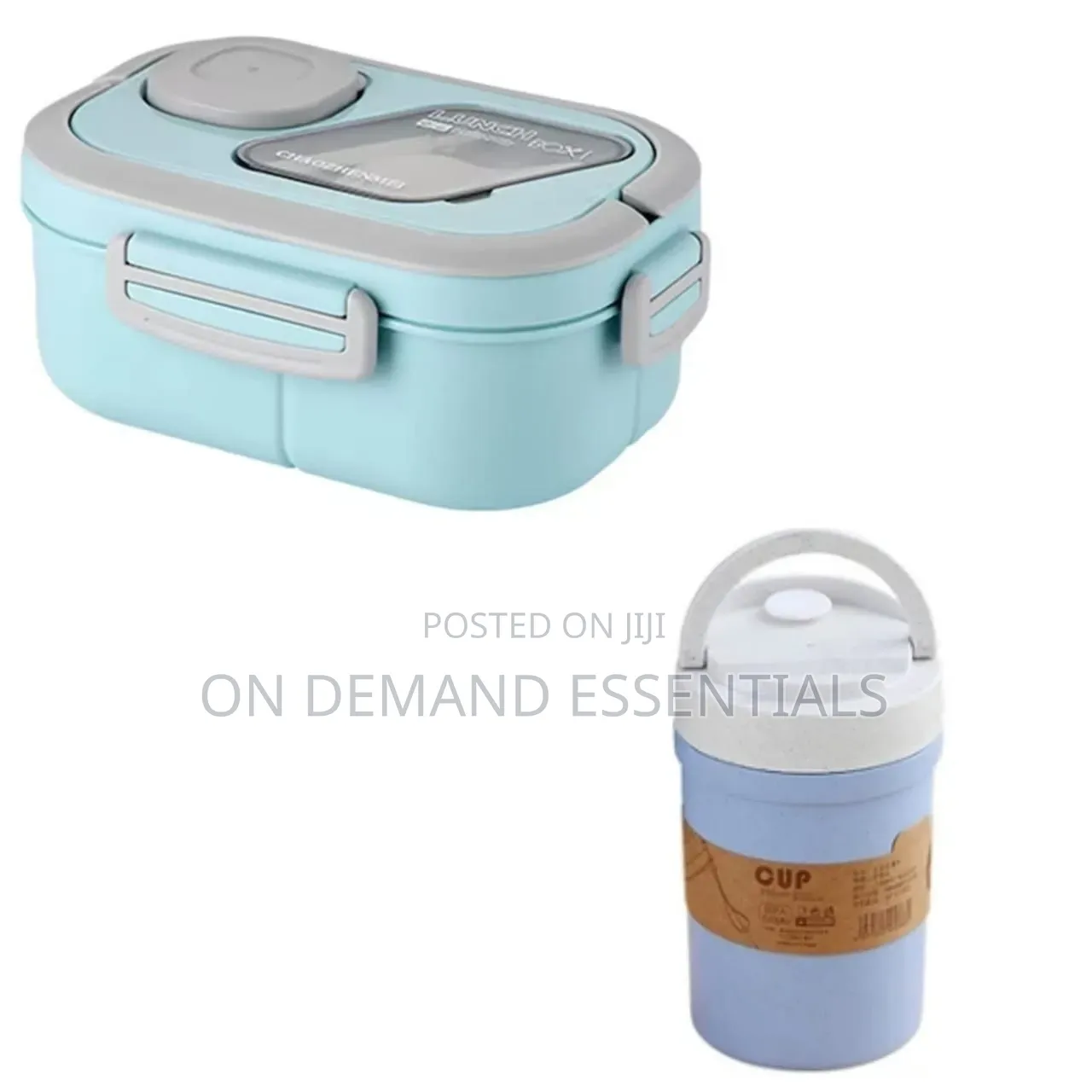 2 in 1 New in Double Layered Lunch Set With Cup
