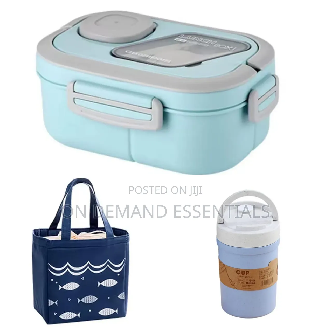3 in 1 Microwaveble Lunch Box Combo Set