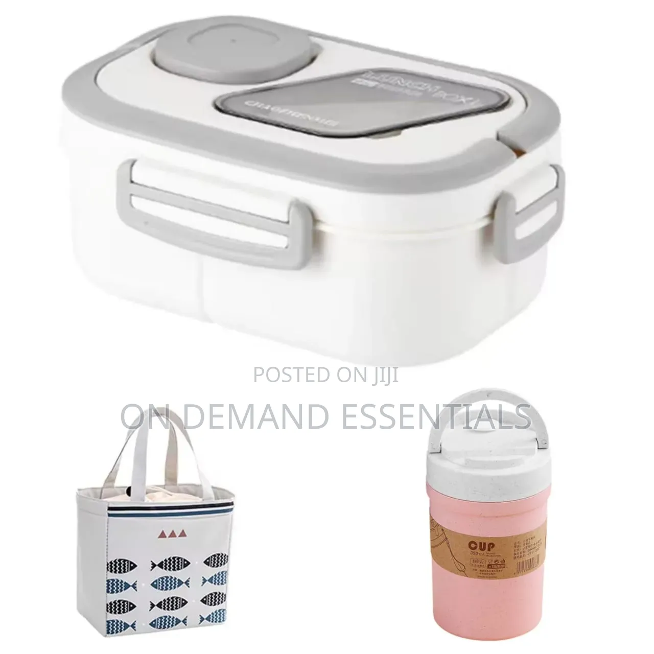 3 in 1 Microwaveble Lunch Box Combo Set