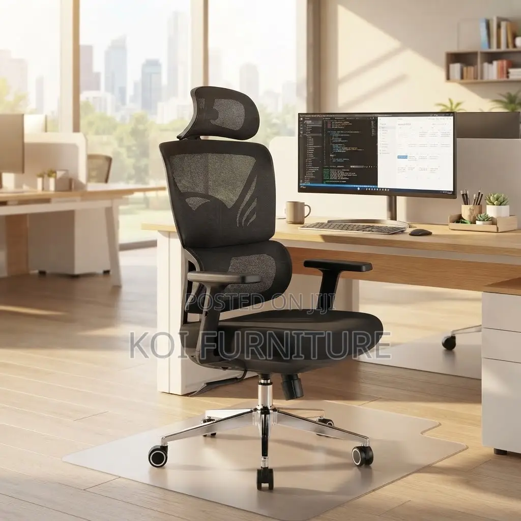 Office Chairs; Executive High Orthopedcic Chair With Adjusting Armrest