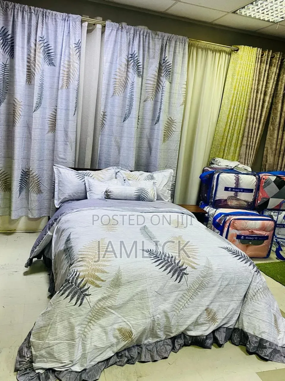 6×7 Curtain Duvet Complete Set - Pt