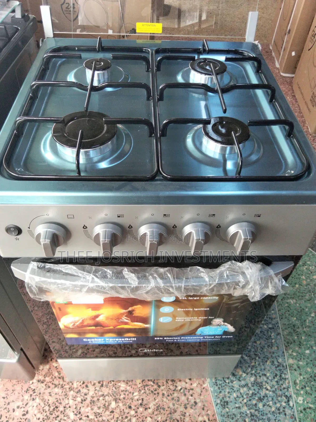 Midea 4 Burner Cooker Full Gas Size 50*55
