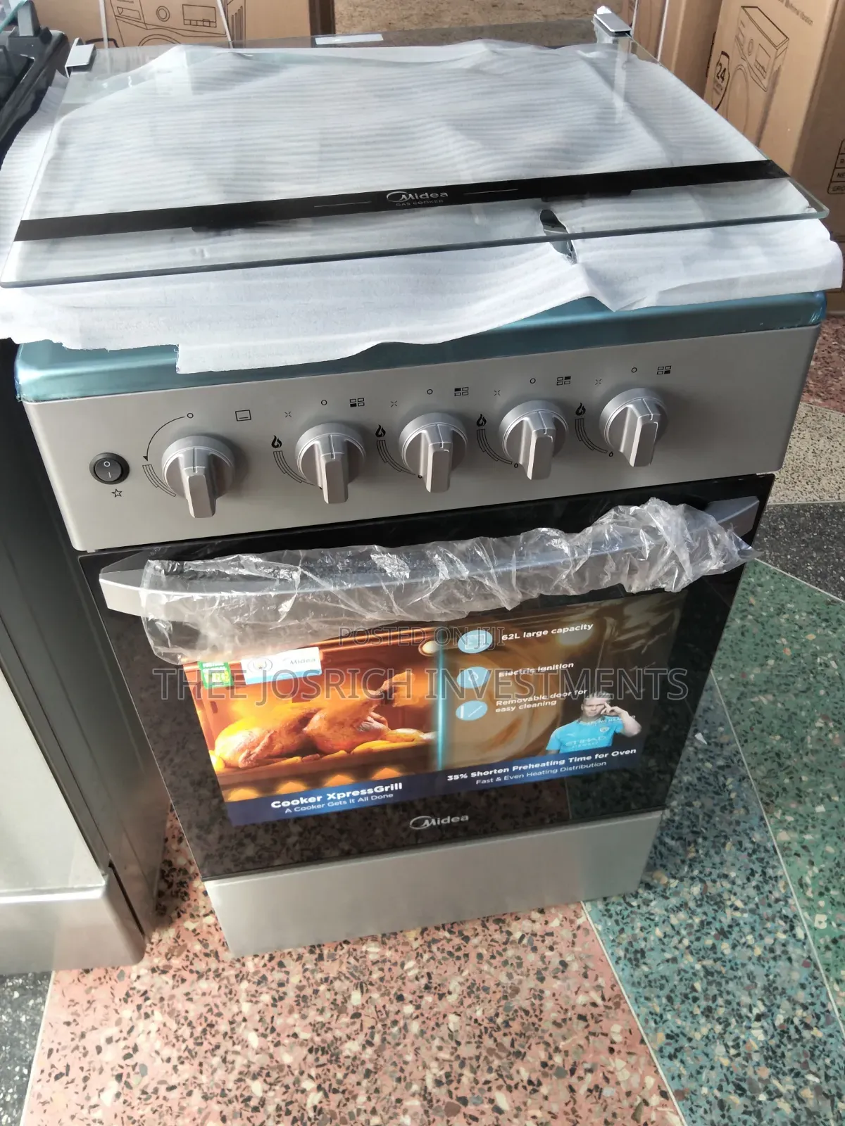 Midea 4 Burner Cooker Full Gas Size 50*55