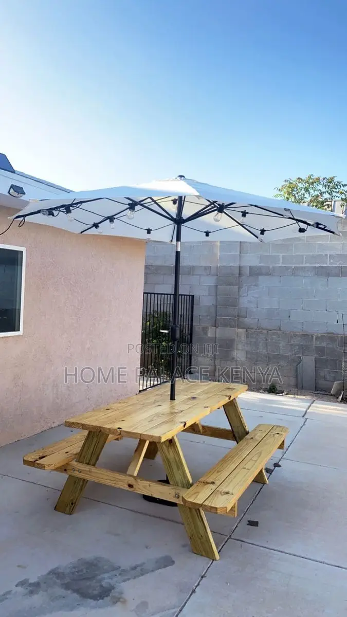 Outdoor Set; Comfortable Outdoor Conversation Set With Garden Umbrella
