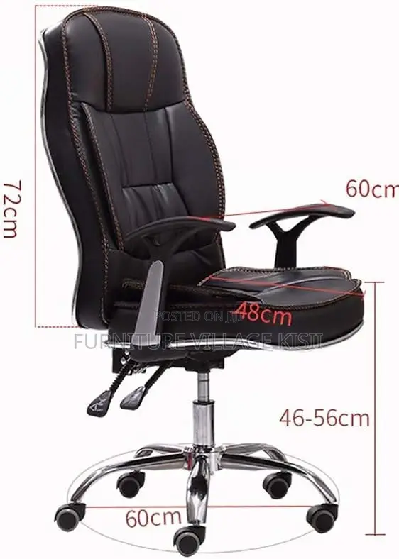 Office Chair; Executive Ergonomic Leather Office Seat