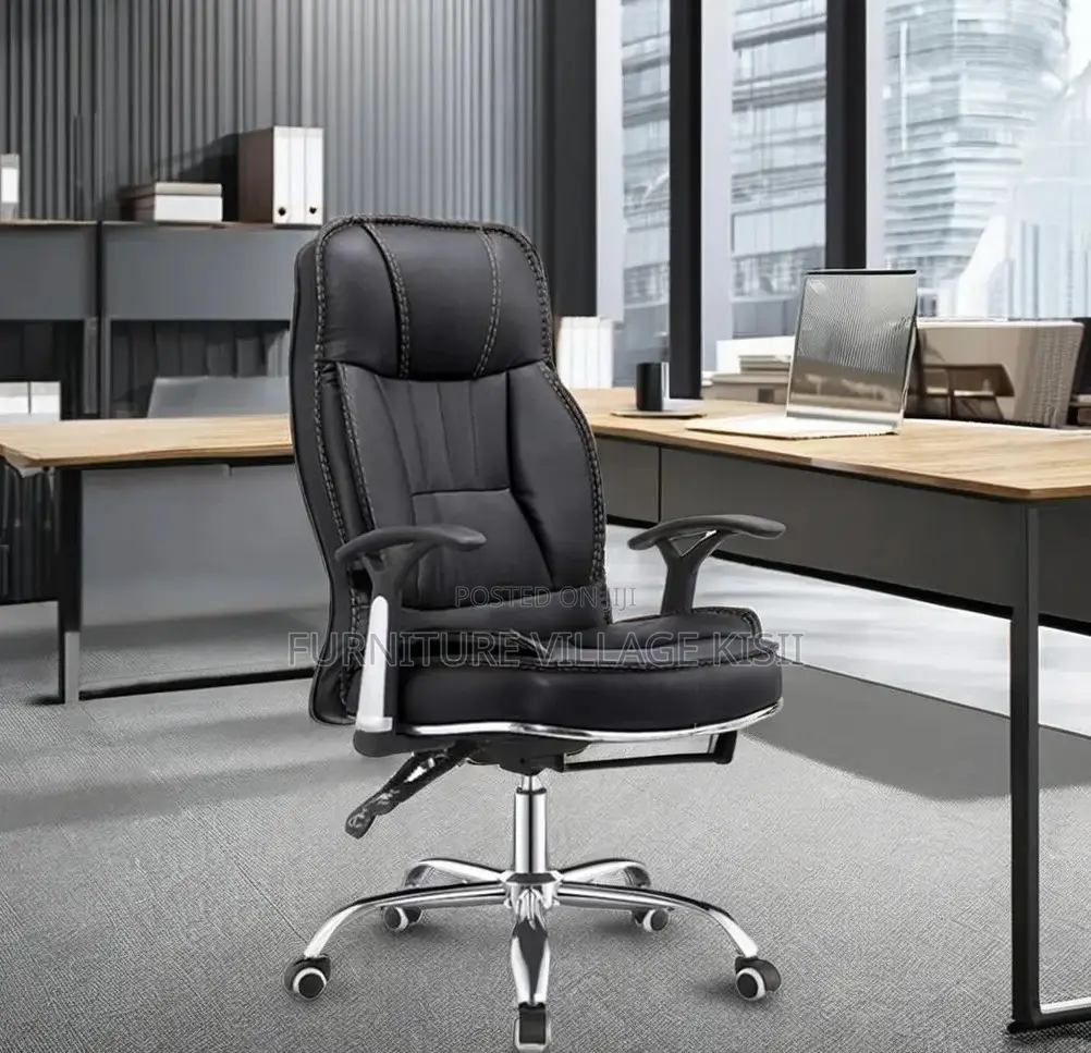 Office Chair; Executive Ergonomic Leather Office Seat