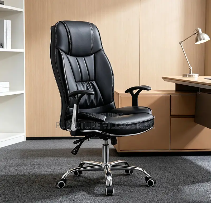 Office Chair; Executive Ergonomic Leather Office Seat