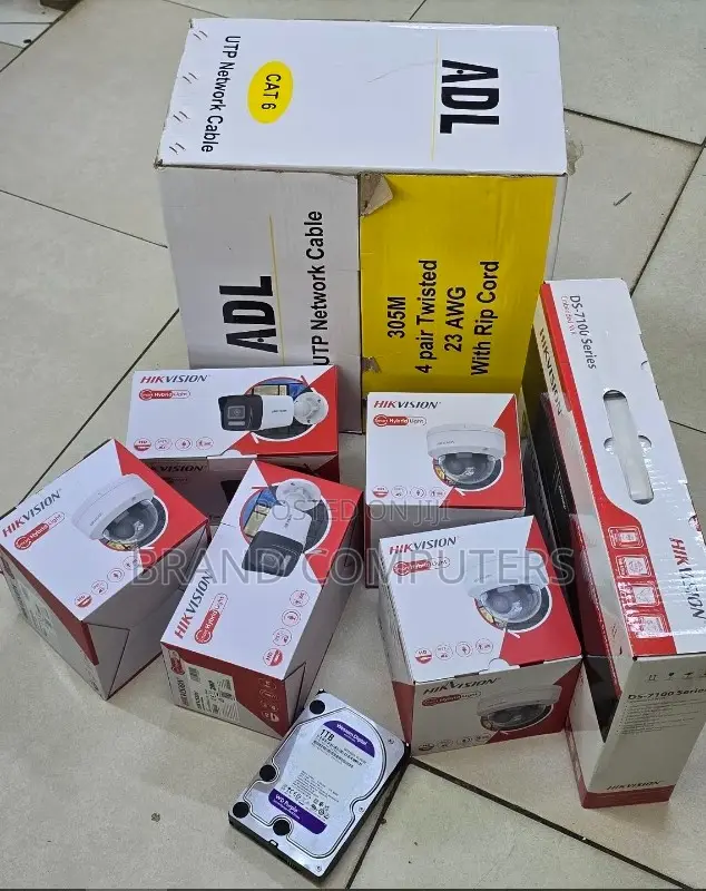 4 Channel Hikvision Ip Camera Set With Audio With 4 Cameras
