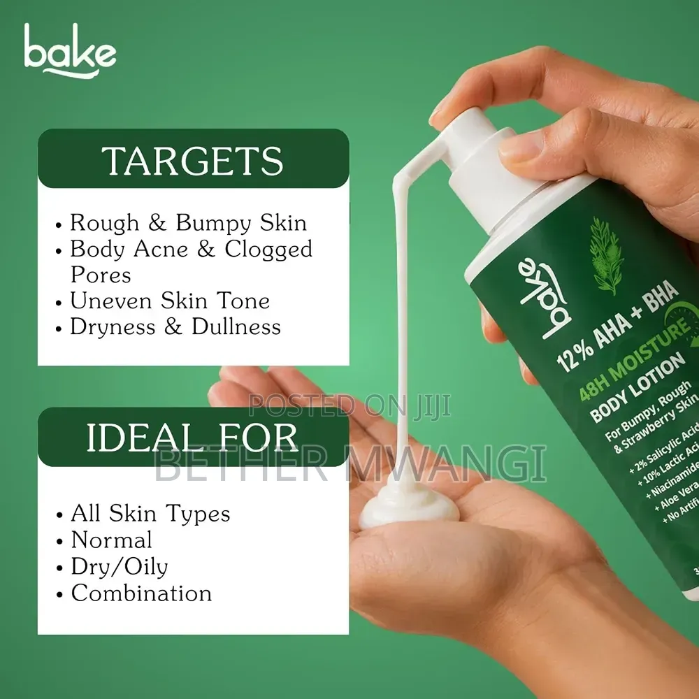 BAKE 10% AHA + 2% BHA 24H Moisture Body Lotion in Kenya