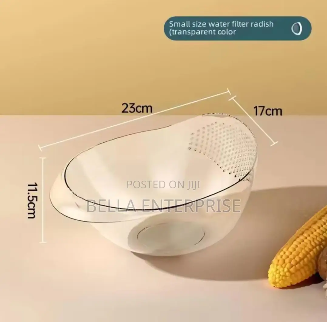Rice Washing Bowl/ Colander Colour: Grey Only Material: PET