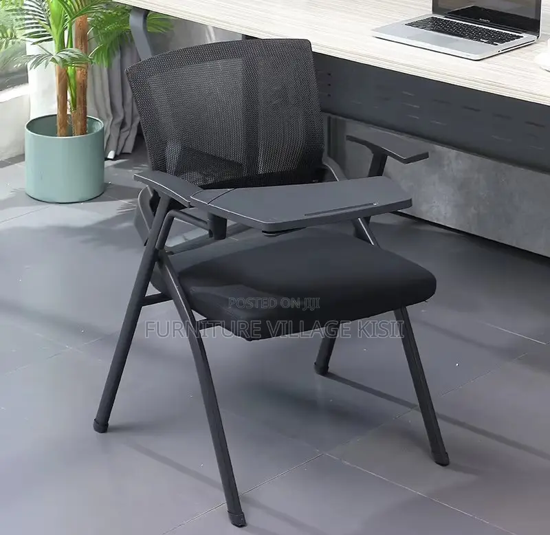 Office Chair; Black Foldable Study Mesh Seat