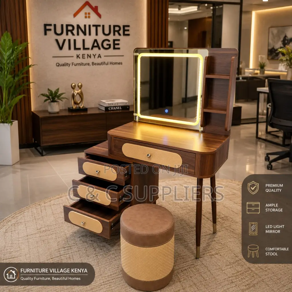 Brown Imported Dressing Unit.