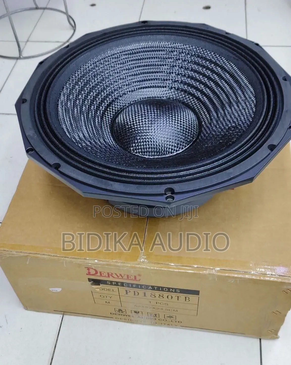 Derwel PD1880TB 18-Inch 2200W Subwoofer Naked Speaker