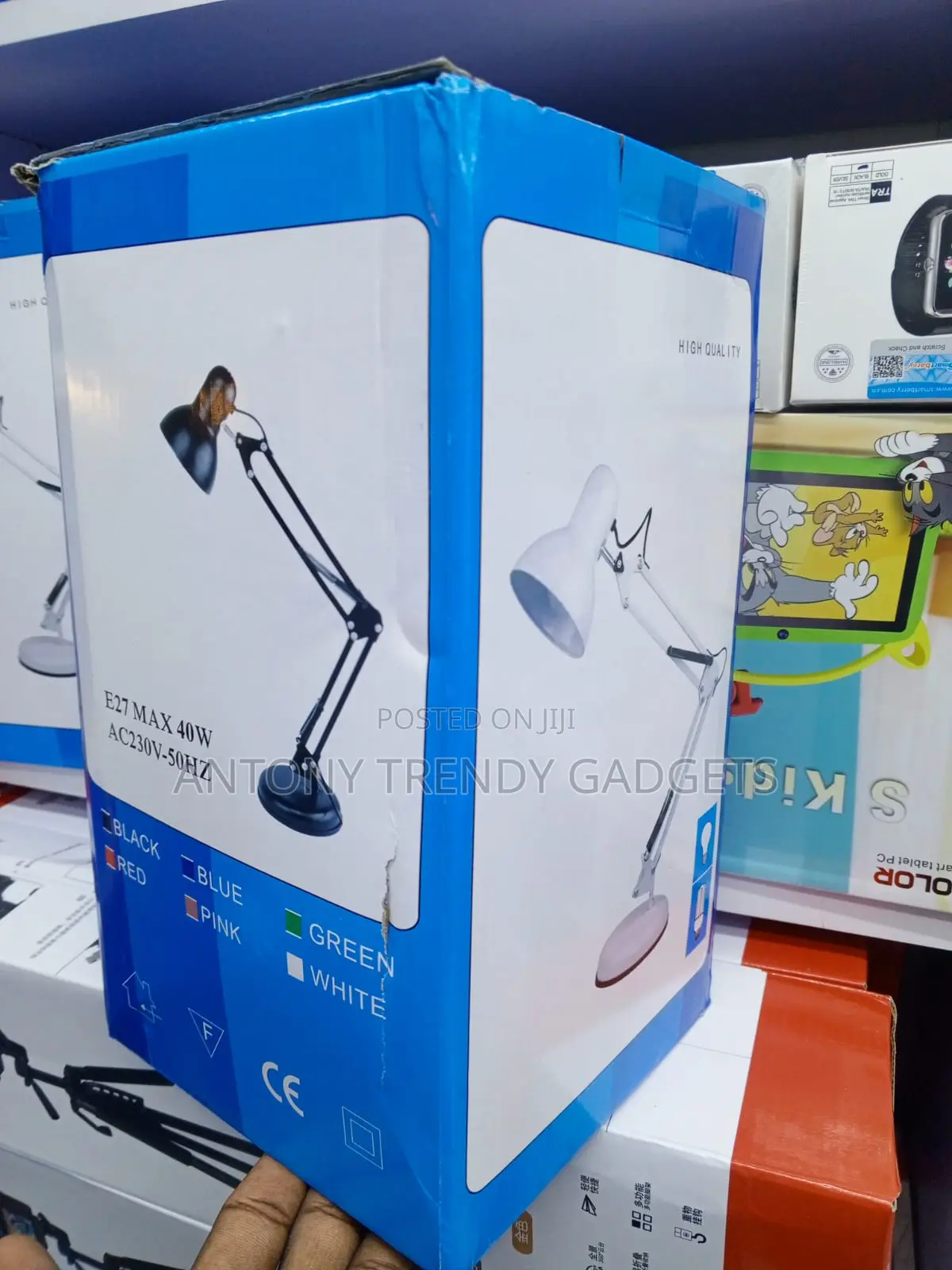 Adjustable Metal Desk Lamp With Clip Mount Swing Arm