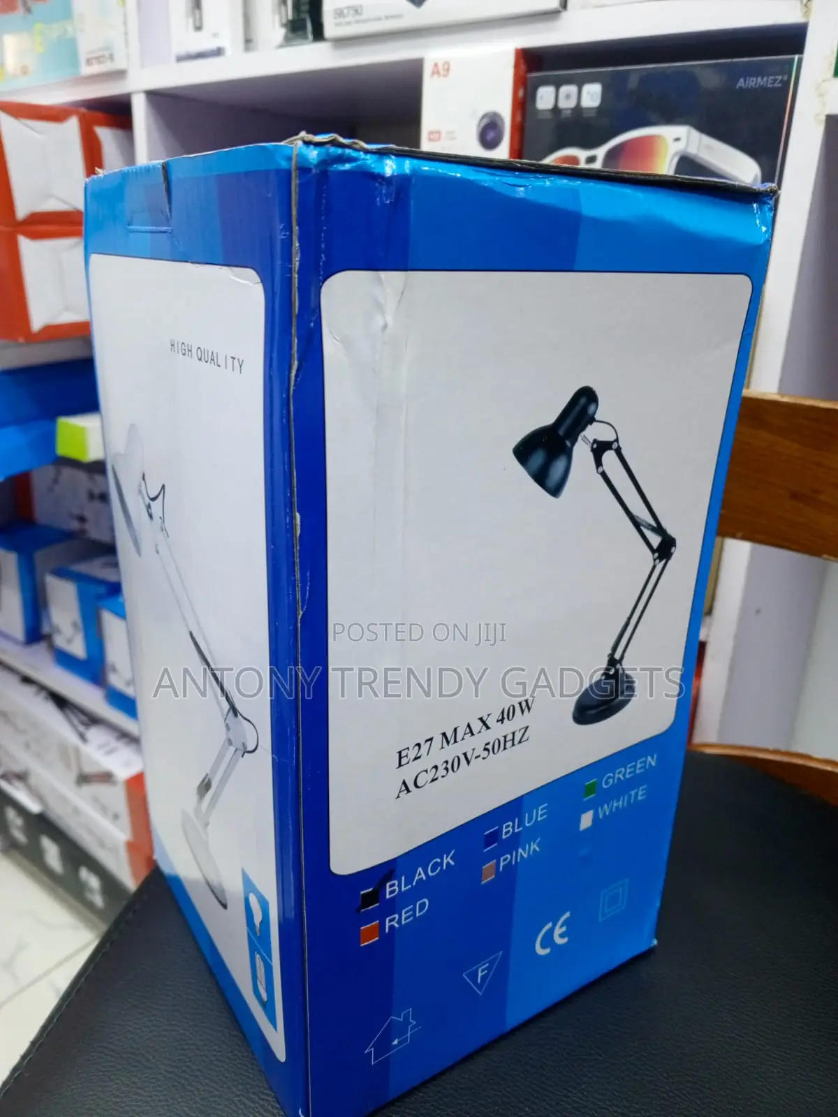 Adjustable Metal Desk Lamp With Clip Mount Swing Arm