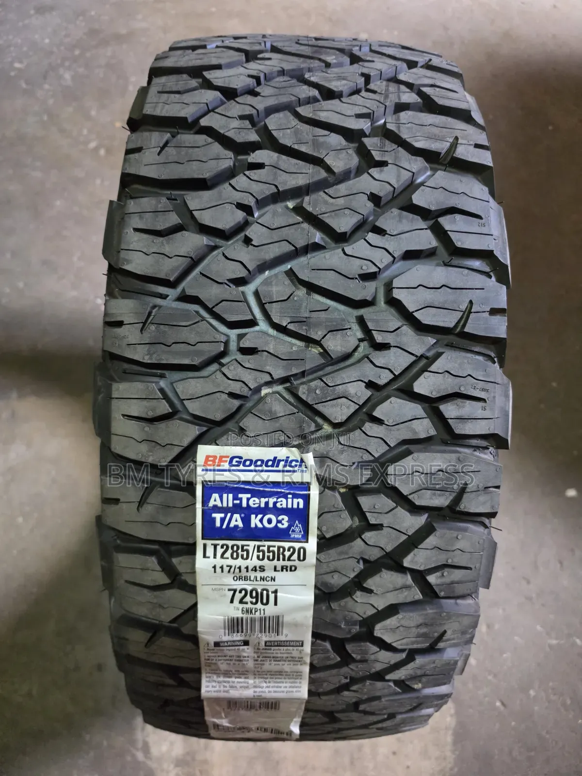 285 /55 R20 Bf Goodrich Tires( Thailand)