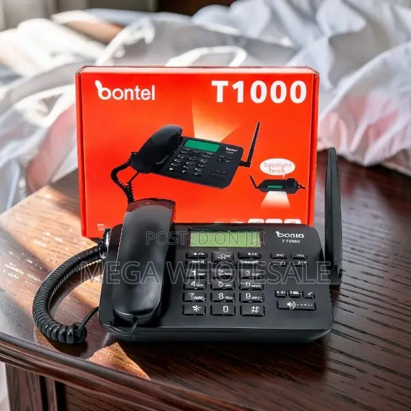 Backlit LCD Display Bontel T1000 Dual Sim GSM Landline Desktop Phone