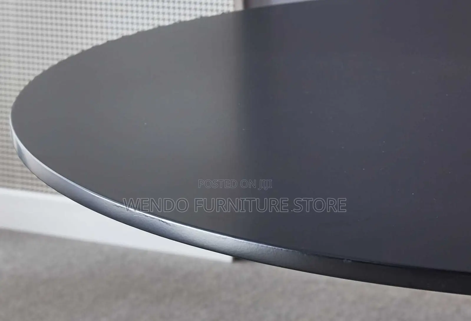 Coffee Table; Black Round Marble Family Coffee Table