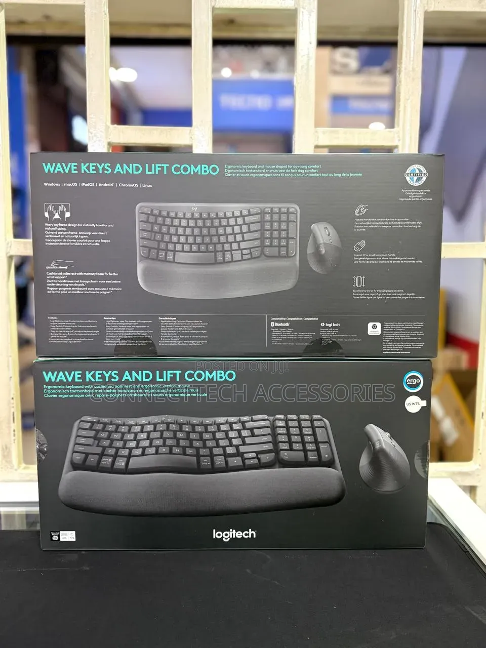 Logitech Wave Keys Lift Vertical Mouse