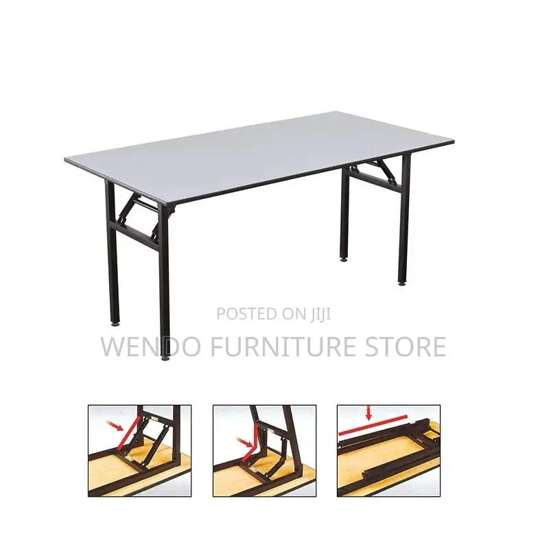 Office Table;1.8 Meters Foldable Spacious White Home Office Table