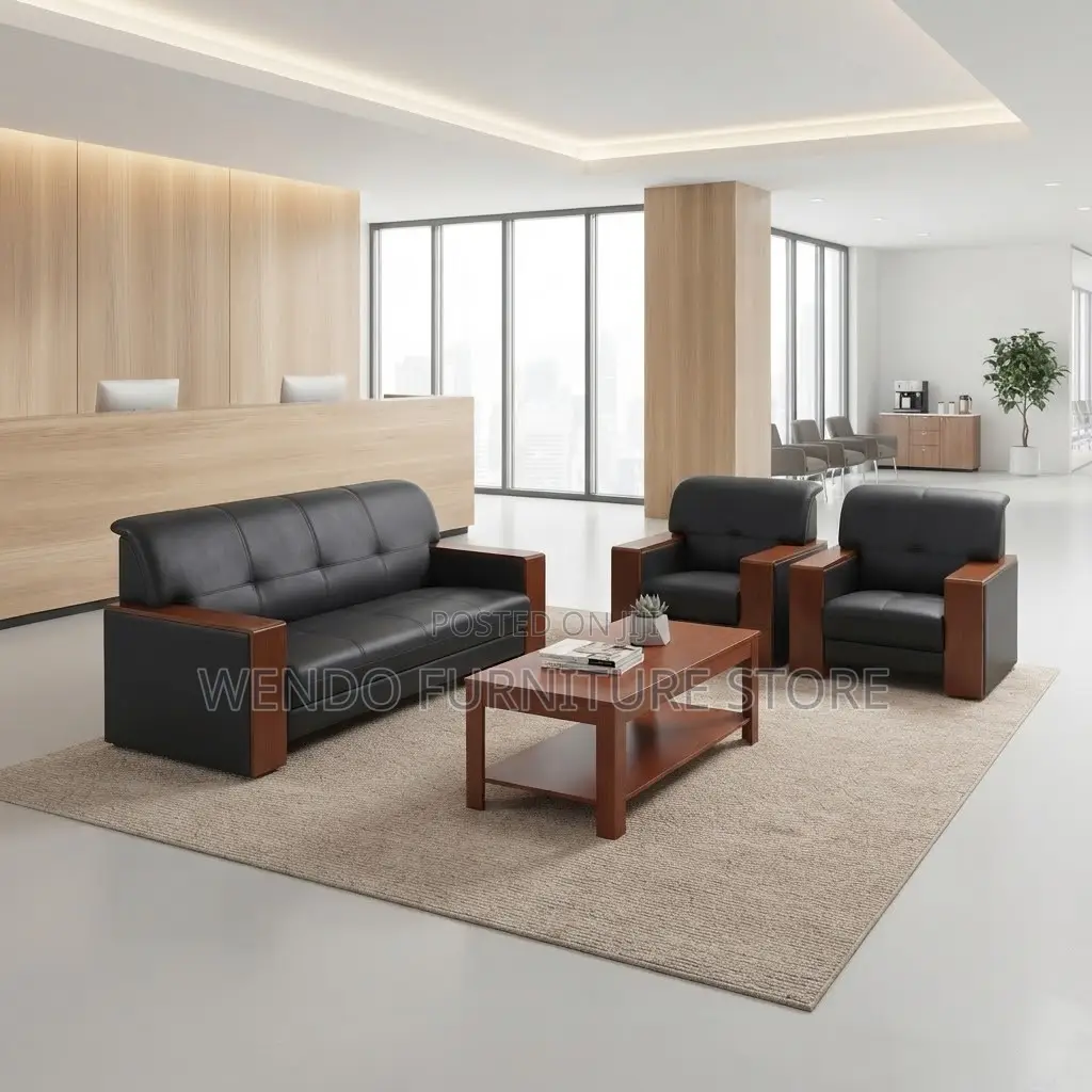 Office Sofa; Five Seaters Office Lobby Reception Interior Sofa Set