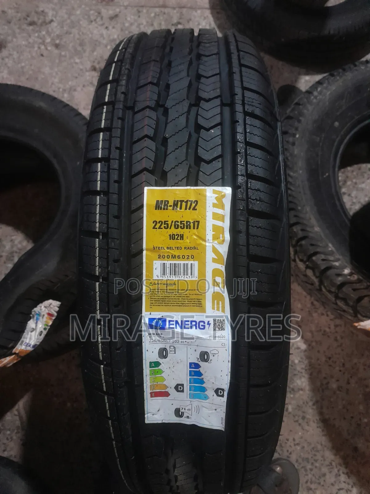 Brand New Mirage Tyres 225/65r17 - Excellent SUV Grip