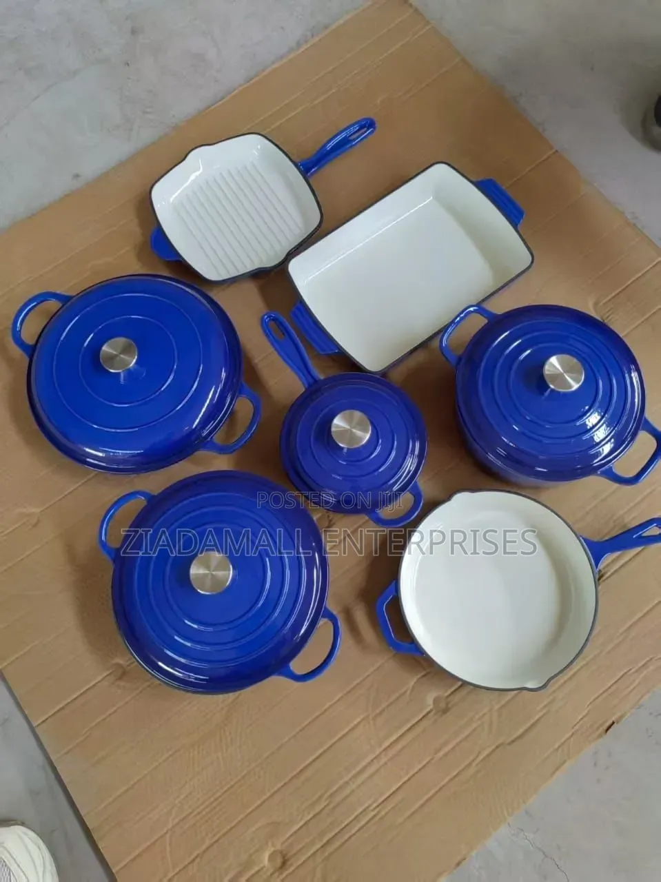 Blue /Green Raw Iron Cast Cookwares Available