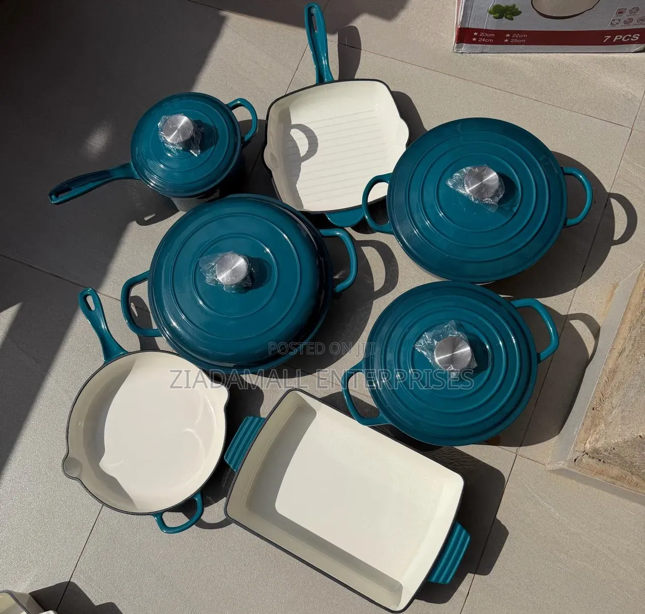 Blue /Green Raw Iron Cast Cookwares Available