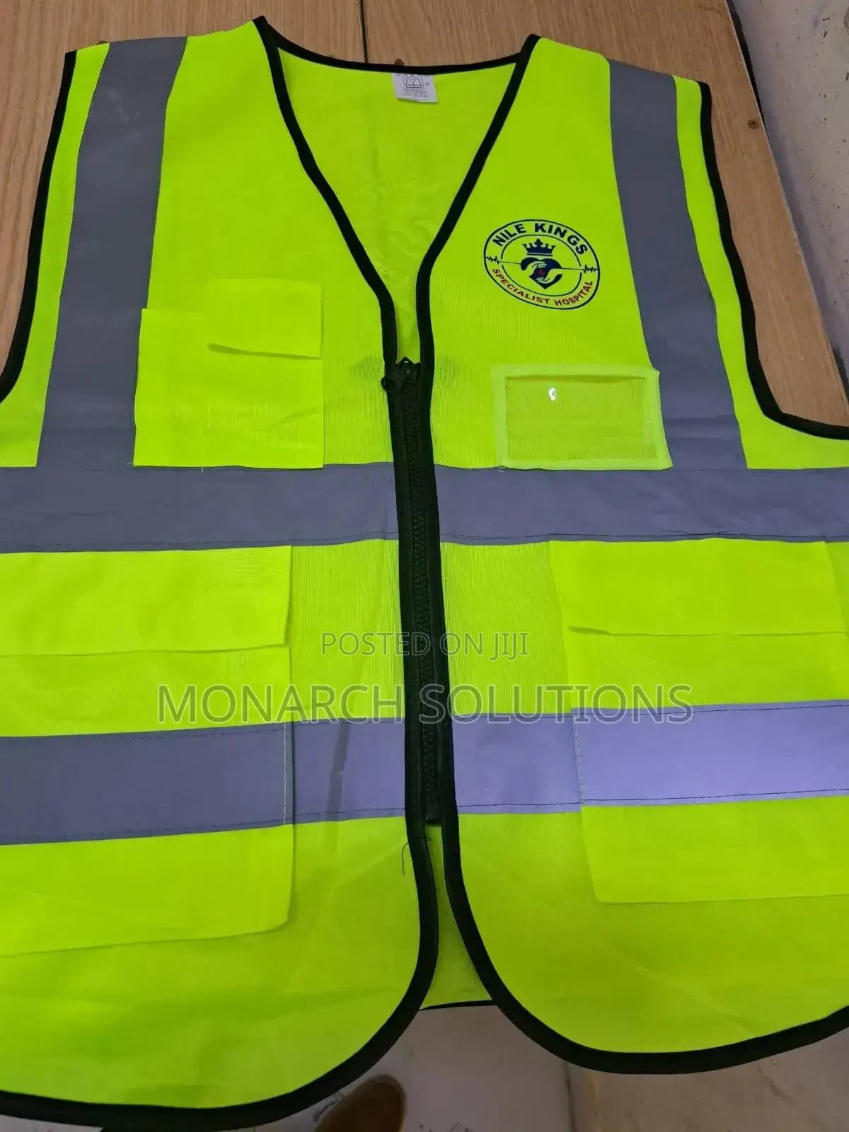 Green Executive Reflector Vest With Front Branding