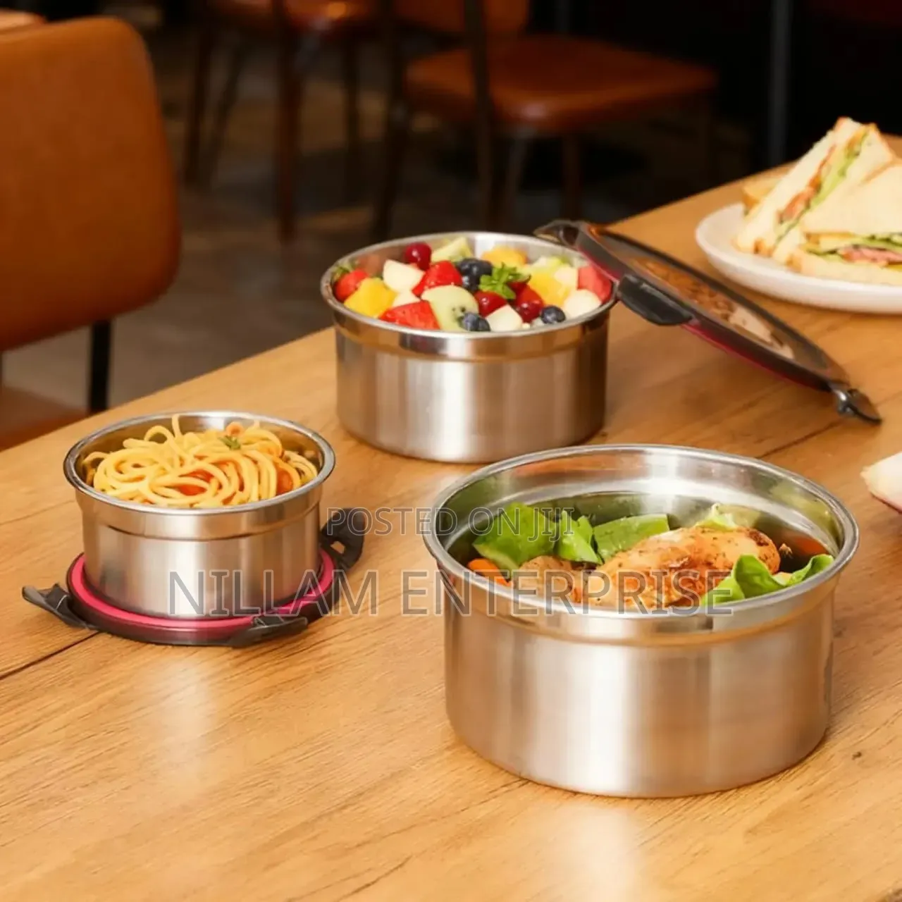*3 PCS Stainless Steel Lunch Box Set*