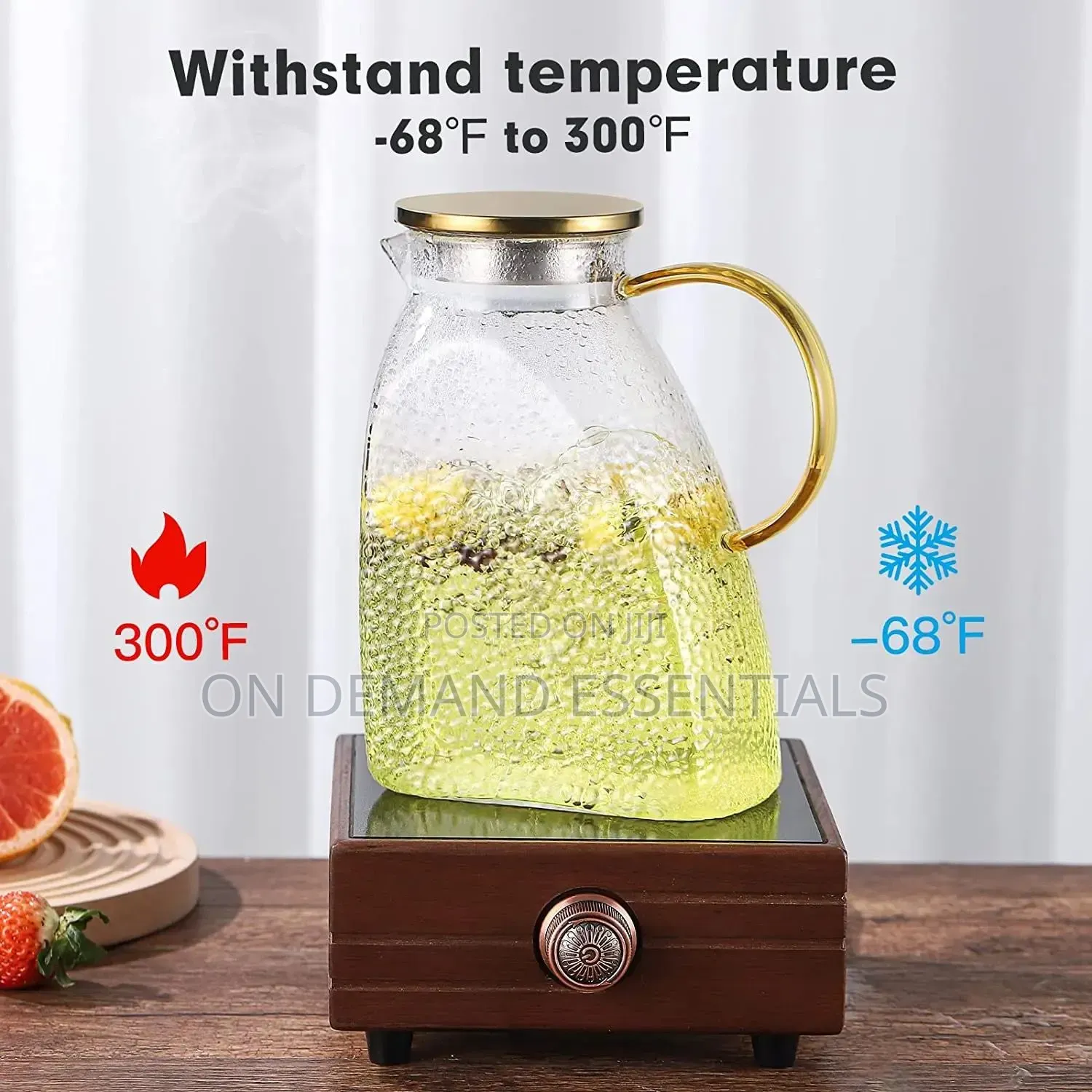 Nordiac Luxury Borosilicate Pot/Kettle With Stainless Steel Lid