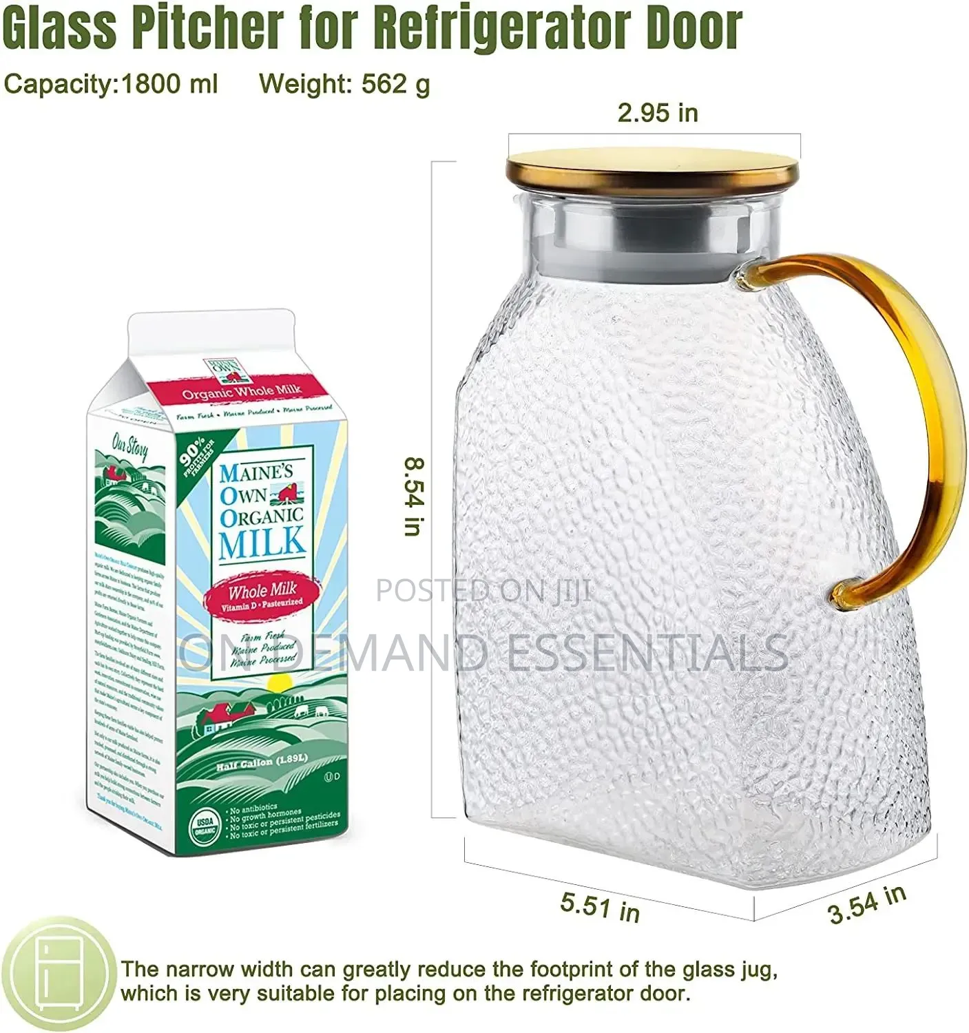 Nordiac Luxury Borosilicate Pot/Kettle With Stainless Steel Lid