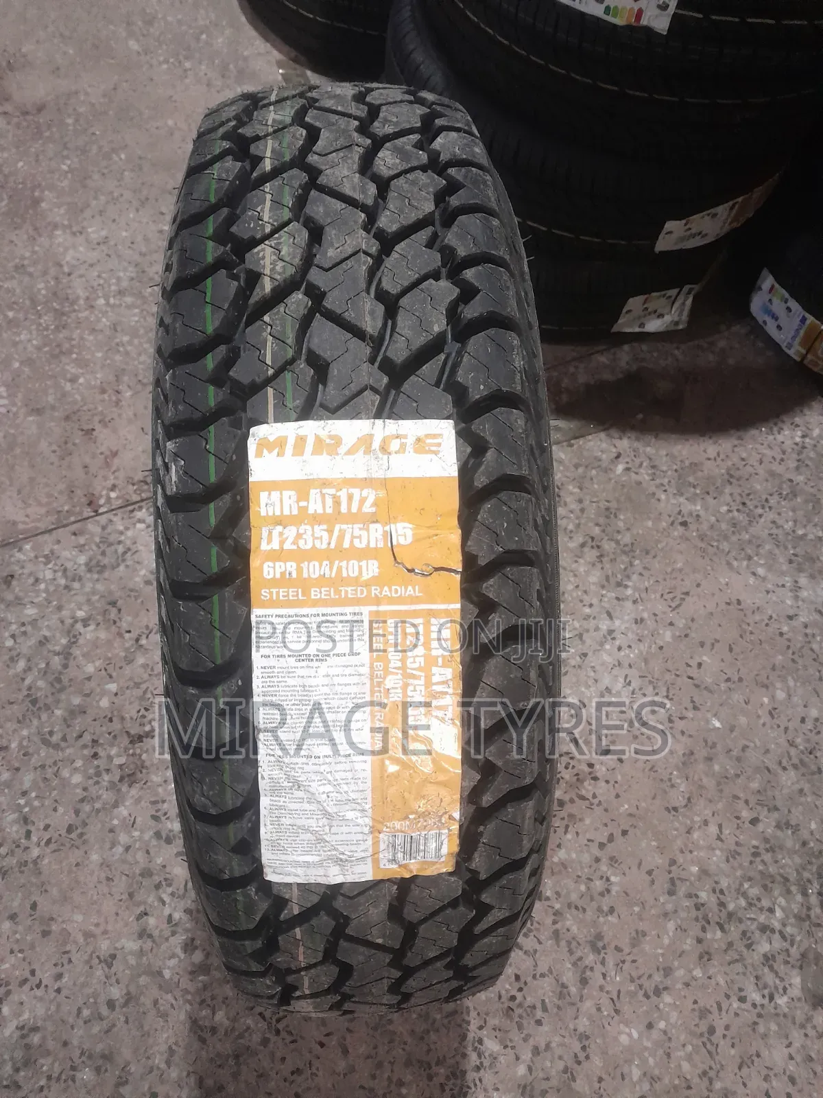 Brand New Mirage Tyres 235/75r15 - Tough 4x4 SUV Performance
