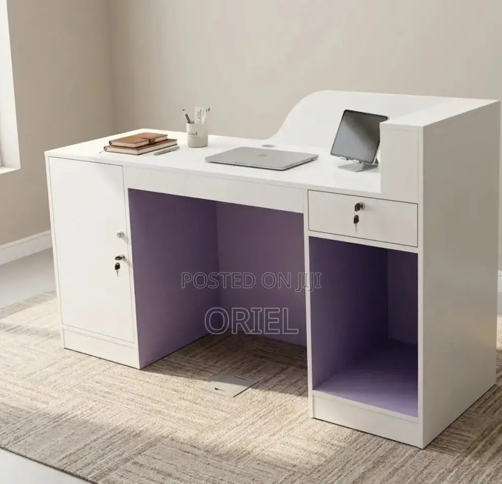 Office Desk : 160CM White Counter Desk for Sale