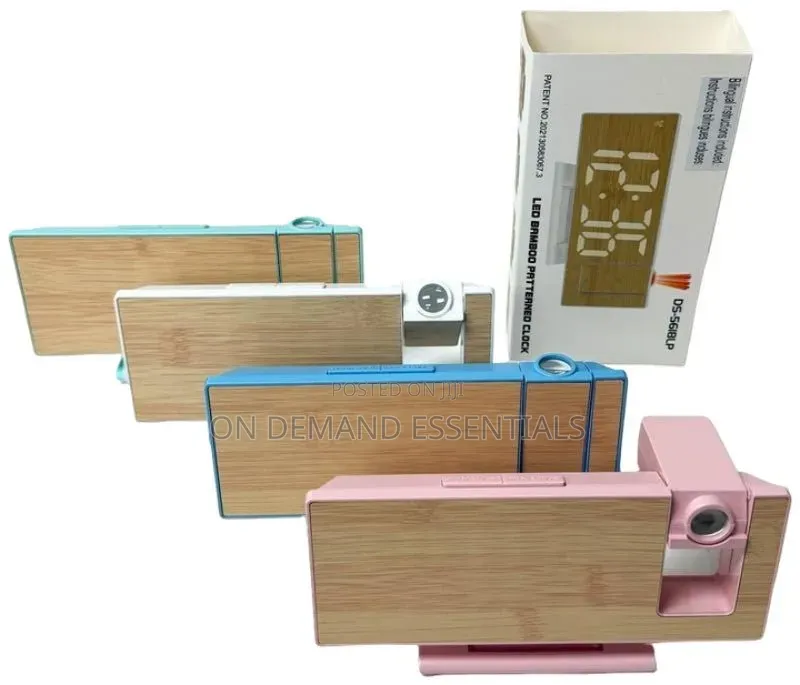 Wood Grain MultifunctionLED Projection Alarm Clock 180%