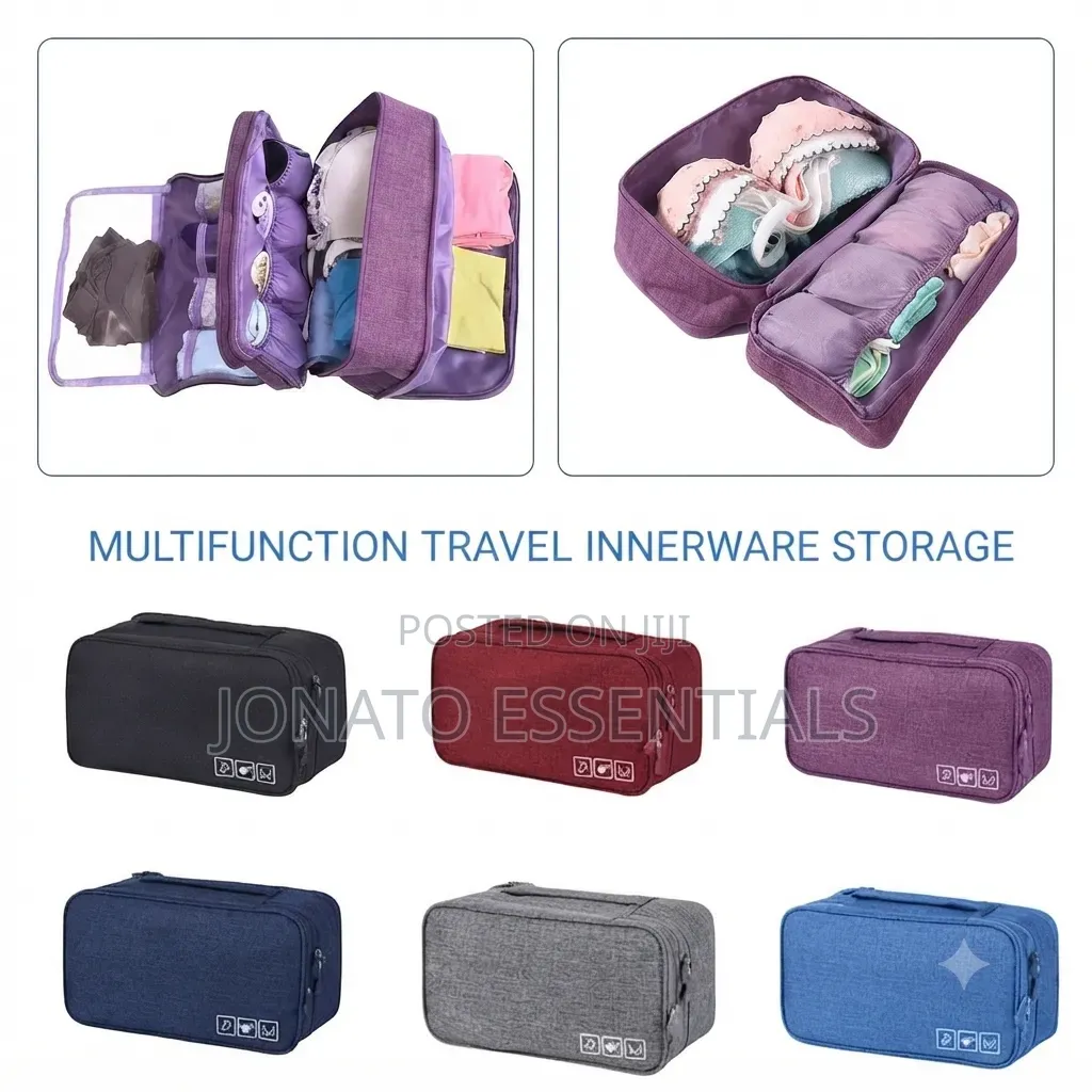 Multifunction Travel Underwear and Toiletry Storage Bag