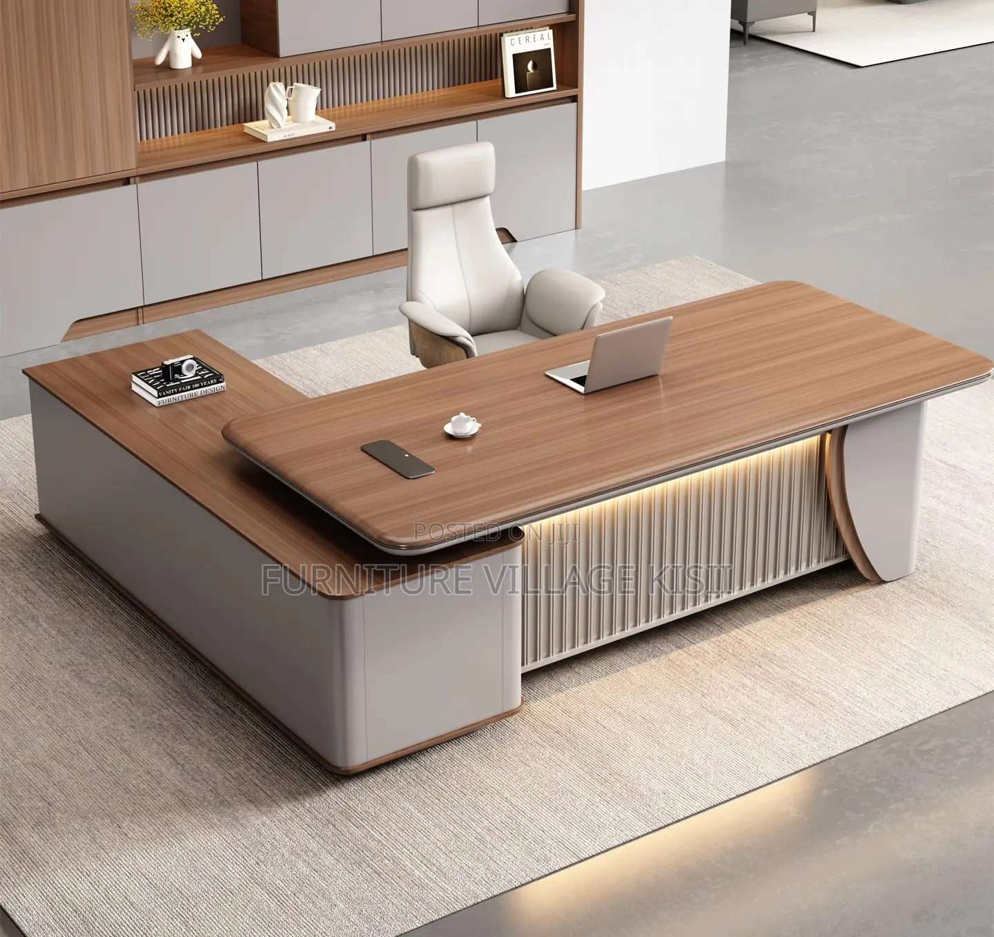 Office Desk; 1600mm Executive L-Shaped Desk